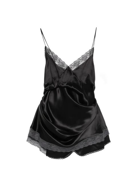 Magda Butrym lace-trim mini dress - Black - zdjęcie produktu nr 1