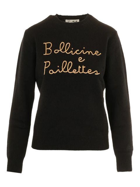 MC2 Saint Barth New Queen Bollicine E Pailettes embroidered sweater - Black - zdjęcie produktu nr 1