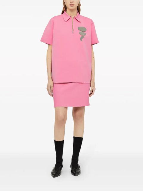 Jil Sander zipped polo shirt - Pink