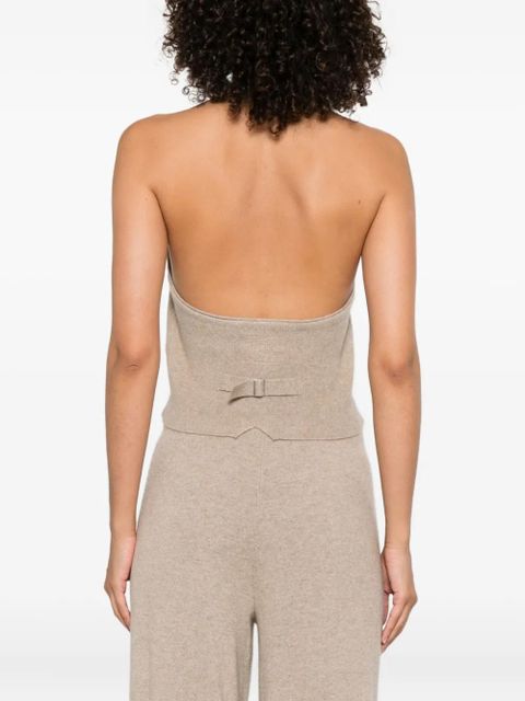Guest In Residence halterneck vest - Neutrals