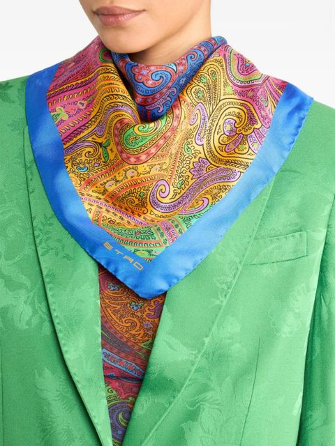 ETRO silk scarf - Blue
