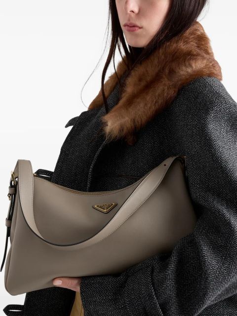 Prada large Aimée leather shoulder bag - Grey - zdjęcie produktu nr 2