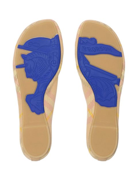 Burberry checked ballerina shoes - Neutrals