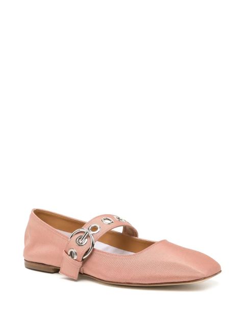 Aeyde Uma Eyelet Grosgrain Coral ballet flats - Pink - zdjęcie produktu nr 2