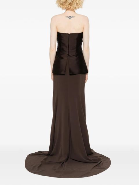 Solace London Alia strapless maxi dress - Brown