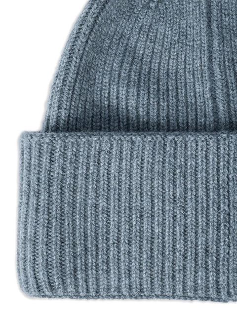 Max Mara logo-motif knitted beanie - Grey