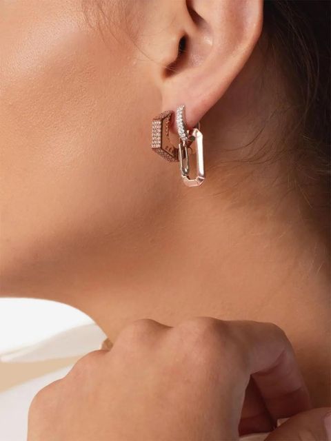 EÉRA 18K white gold small Chiara diamonds single earring - Pink