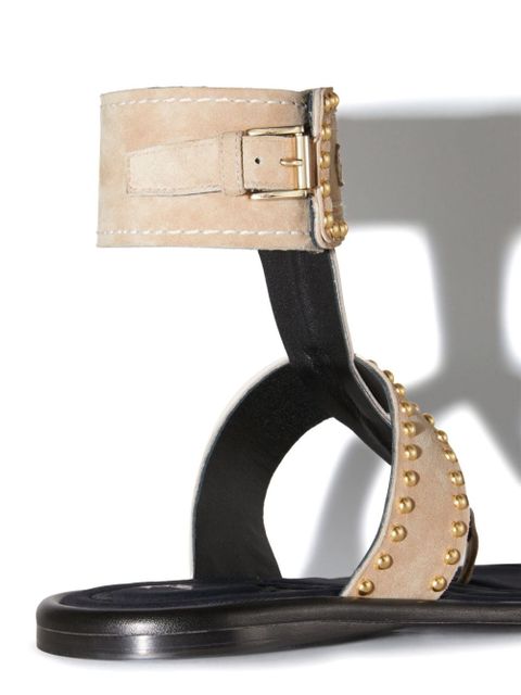 PUCCI Emilia stud-embellished flat sandals - Brown