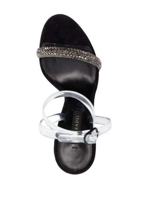 Casadei Stratosphere 110mm crystal-embellished sandals - Black - zdjęcie produktu nr 2