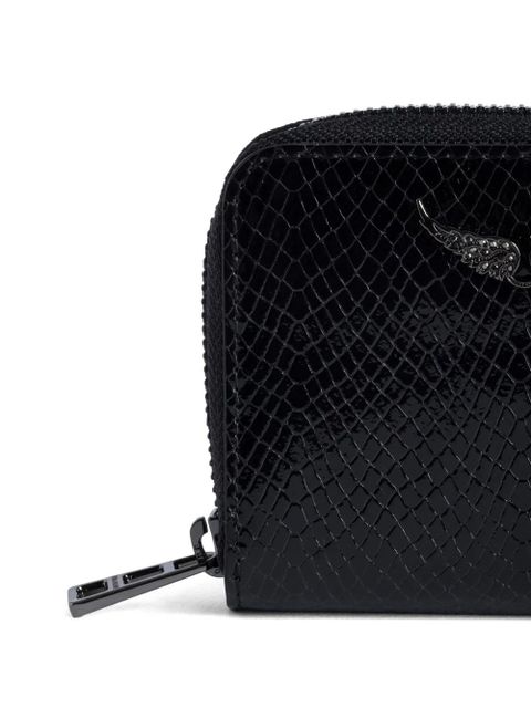 Zadig&Voltaire mini ZV crocodile-effect wallet - Black