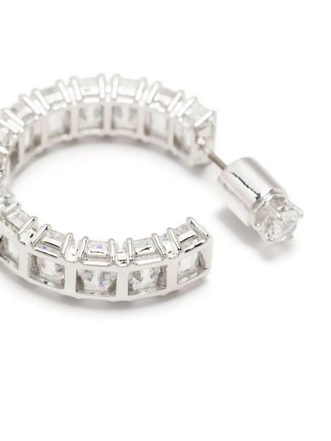 Swarovski Matrix hoop earrings - White
