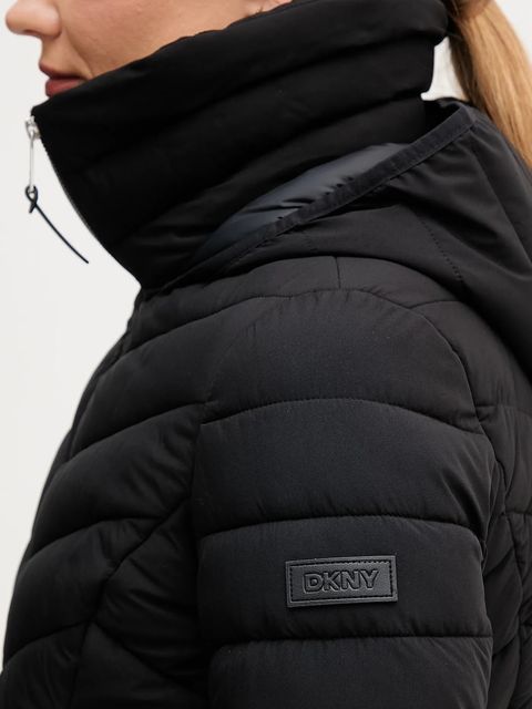 Dkny kurtka kolor czarny zimowa DLEMPN45