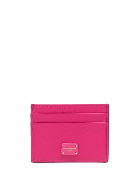 Dolce & Gabbana logo plaque cardholder - Pink - zdjęcie produktu nr 1