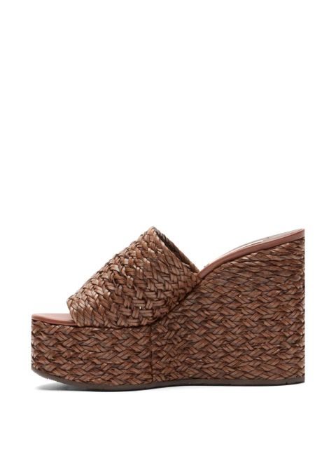 Casadei Suncity woven wedge sandals - Brown