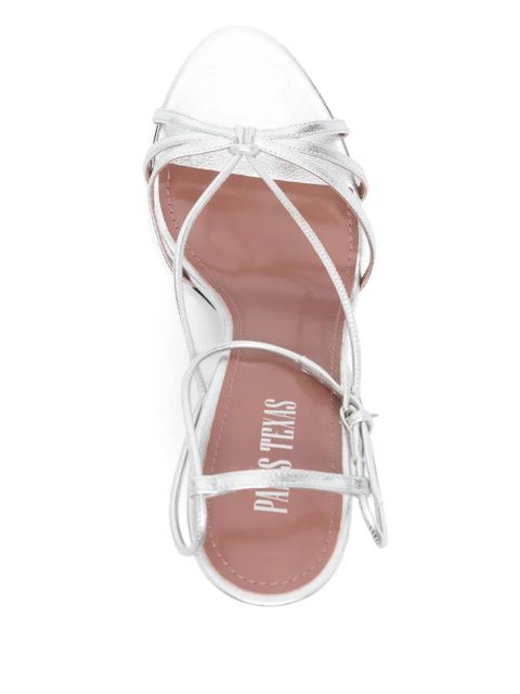 Paris Texas 110mm leather sandals - Silver