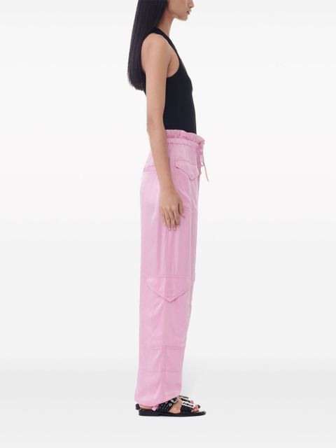 GANNI drawstring cargo trousers - Pink