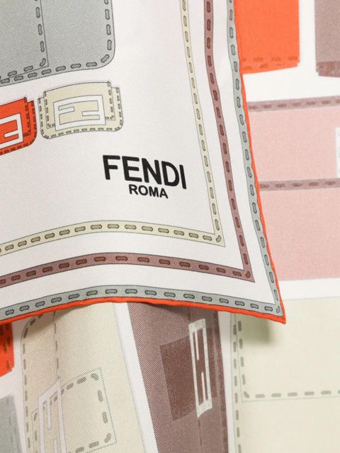 FENDI abstract-pattern scarf - White - zdjęcie produktu nr 2