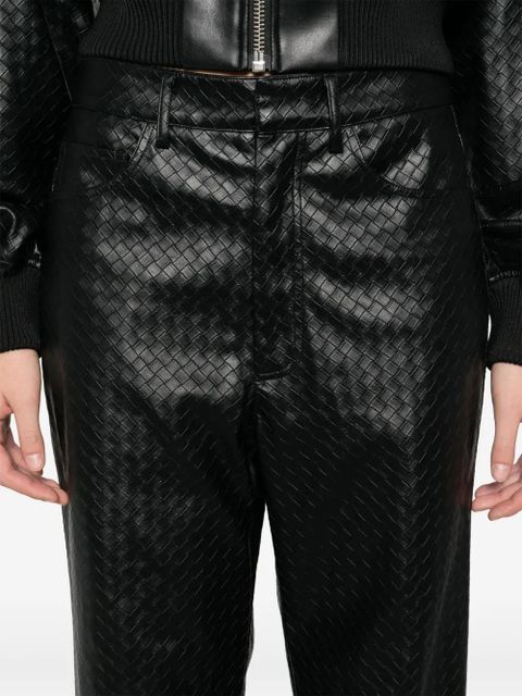 ROTATE BIRGER CHRISTENSEN braided straight-leg trousers - Black