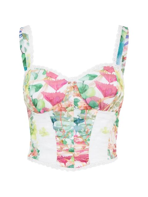 Charo Ruiz Ibiza Sylva floral-print top - White - zdjęcie produktu nr 1