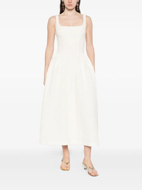 ROTATE BIRGER CHRISTENSEN square-neck midi dress - Neutrals - zdjęcie produktu nr 2