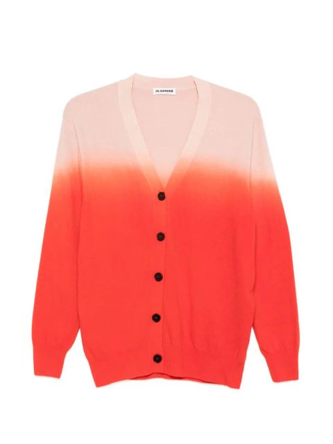 Jil Sander V-neck gradient buttoned cardigan - Orange - zdjęcie produktu nr 1