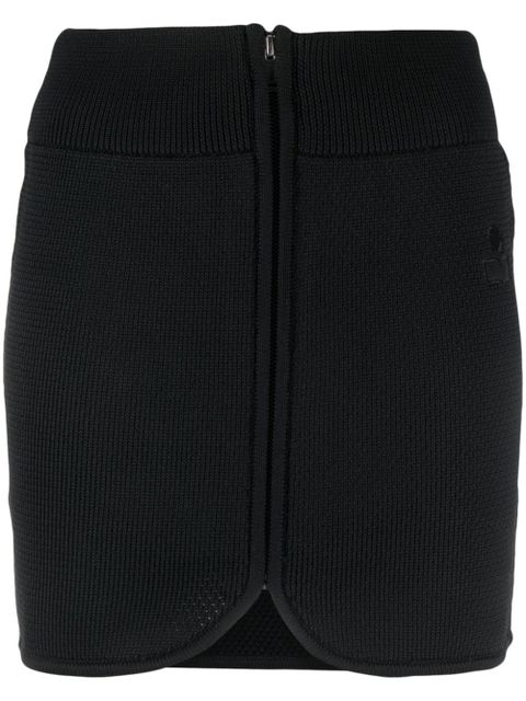 MARANT ÉTOILE Olgane logo-embroidered miniskirt - Black - zdjęcie produktu nr 1