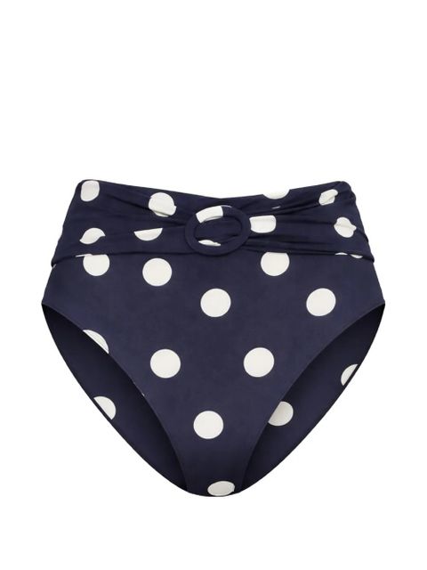 Cult Gaia Alouette polka dot ring high waist bikini bottom - Blue - zdjęcie produktu nr 1