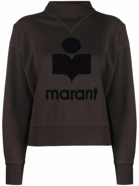 MARANT ÉTOILE Moby flocked-logo sweatshirt - Black - zdjęcie produktu nr 1