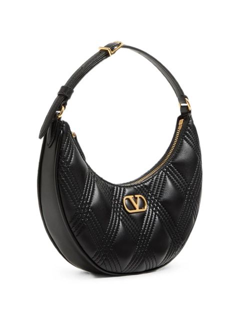 Valentino Garavani mini Quiltie 67 leather shoulder bag - Black