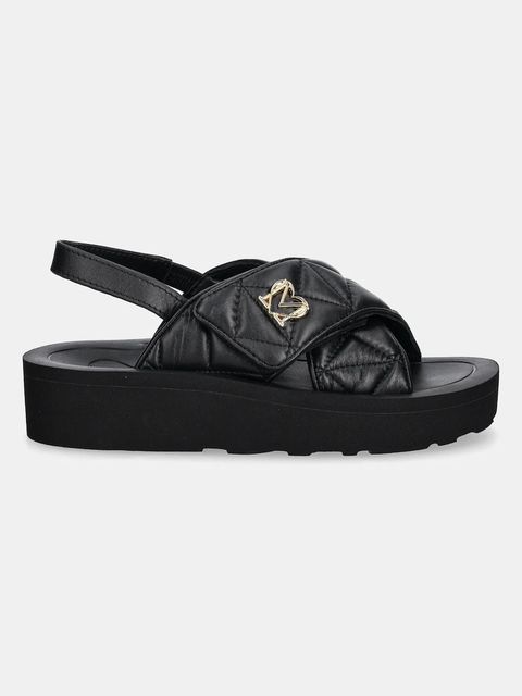 Love Moschino sandały skórzane damskie kolor czarny na platformie JA16044I1MIE0000 - zdjęcie produktu nr 2