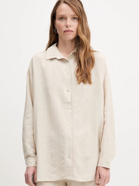 Answear Lab komplet lniany damski kolor beżowy - zdjęcie produktu nr 2