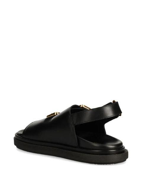 ALOHAS double-buckle sandals - Black