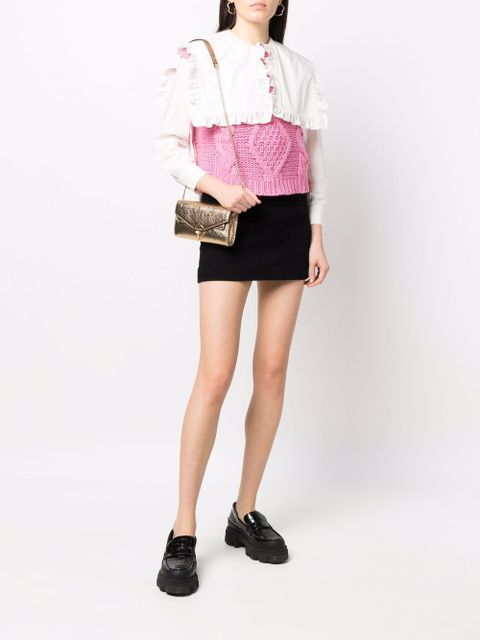 SANDRO metallic-finish clutch bag - Gold - zdjęcie produktu nr 2