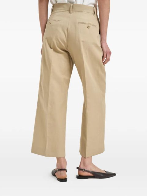 Weekend Max Mara pressed-crease cropped trousers - Neutrals