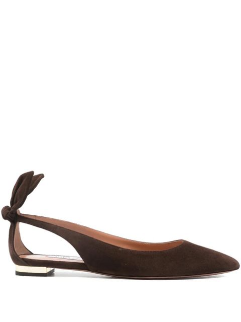 Aquazzura bow slingback ballet flats - Brown - zdjęcie produktu nr 1