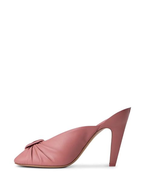 Chloé knotted pointed-toe mules - Pink