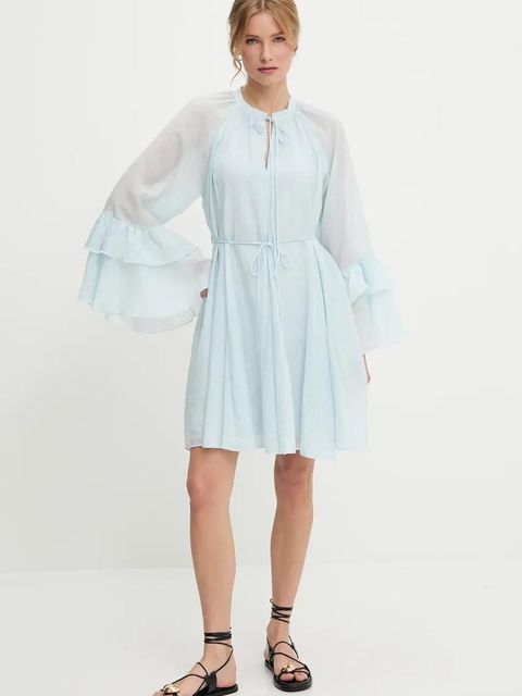 Answear.LAB sukienka kolor niebieski mini rozkloszowana - zdjęcie produktu nr 2