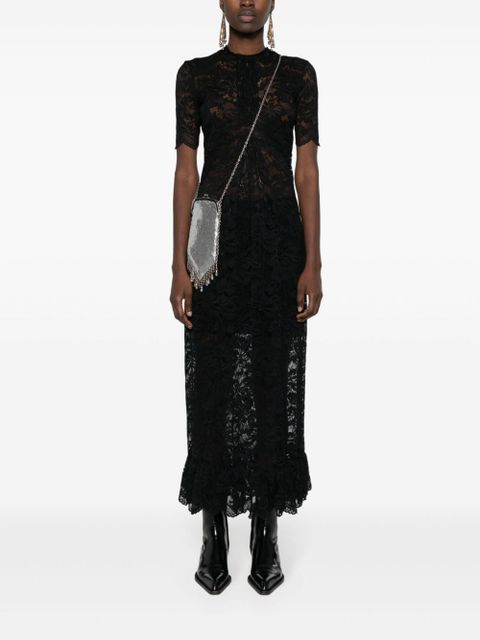 Rabanne floral-lace maxi dress - Black