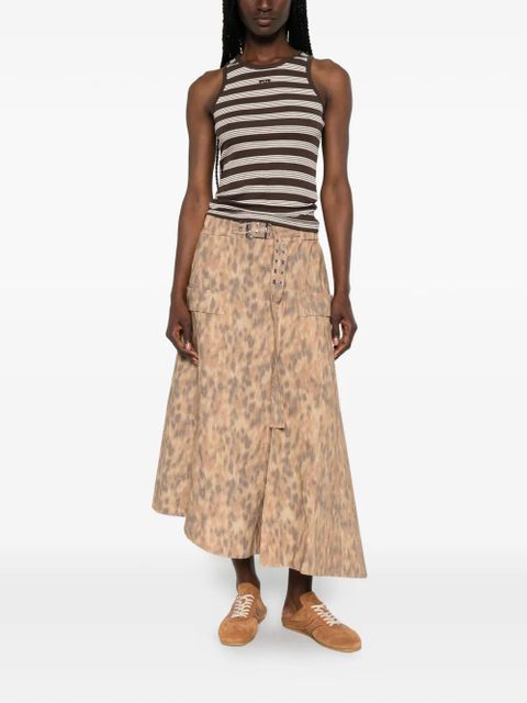 GANNI striped tank top - Brown - zdjęcie produktu nr 2