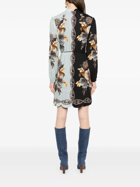 FARM Rio floral-print mini dress - Black