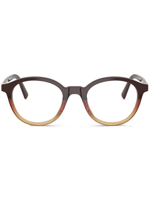 Miu Miu Eyewear round-frame glasses - Brown - zdjęcie produktu nr 1