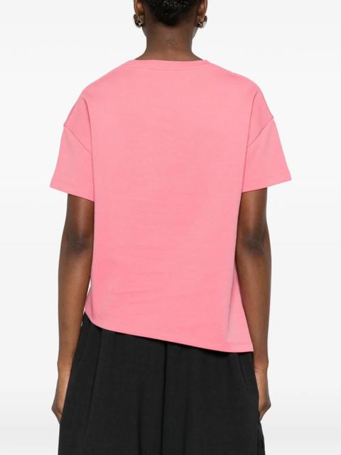 LOEWE embroidered asymmetric T-shirt - Pink