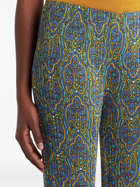 ETRO printed knitted trousers - Blue