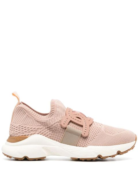 Tod's chain-embellished woven sneakers - Pink - zdjęcie produktu nr 1