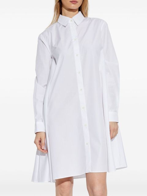 Marni logo-embroidered shirt dress - White