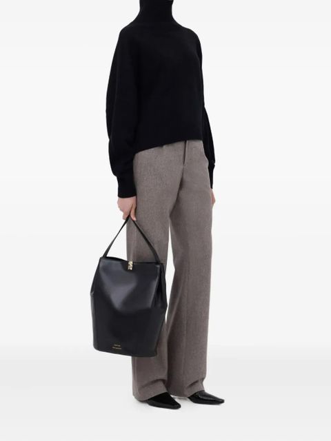 LouLou de Saison Luke ribbed-collar wool sweater - Black - zdjęcie produktu nr 2