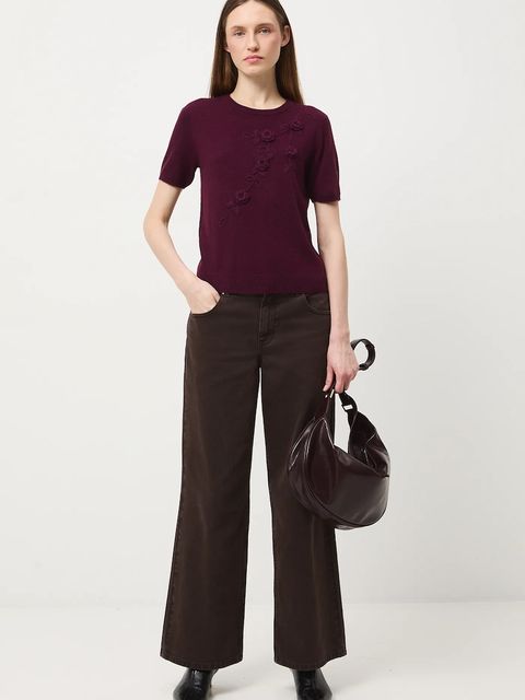 Medicine t-shirt damski kolor bordowy - zdjęcie produktu nr 2