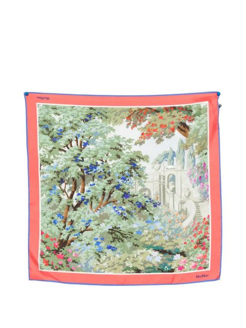 Max Mara floral-print scarf - Green - zdjęcie produktu nr 1