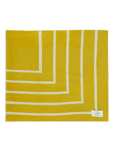 St. Agni border-stripe silk scarf - Yellow - zdjęcie produktu nr 1