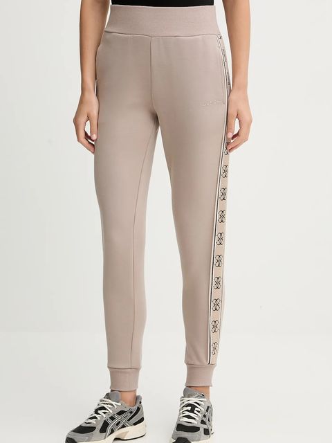 Guess spodnie dresowe BRITNEY kolor beżowy z aplikacją V2YB15 KB3P2 - zdjęcie produktu nr 1